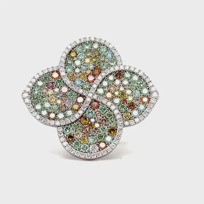 Desert Rose Multi Color Diamond Ring