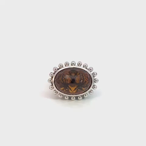 Imperia 925© Silver Brown Quartz ring