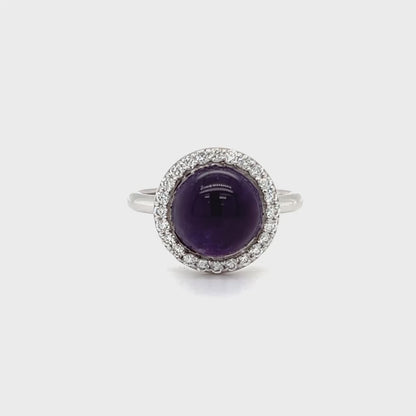 Amethyst Cabochon Ring