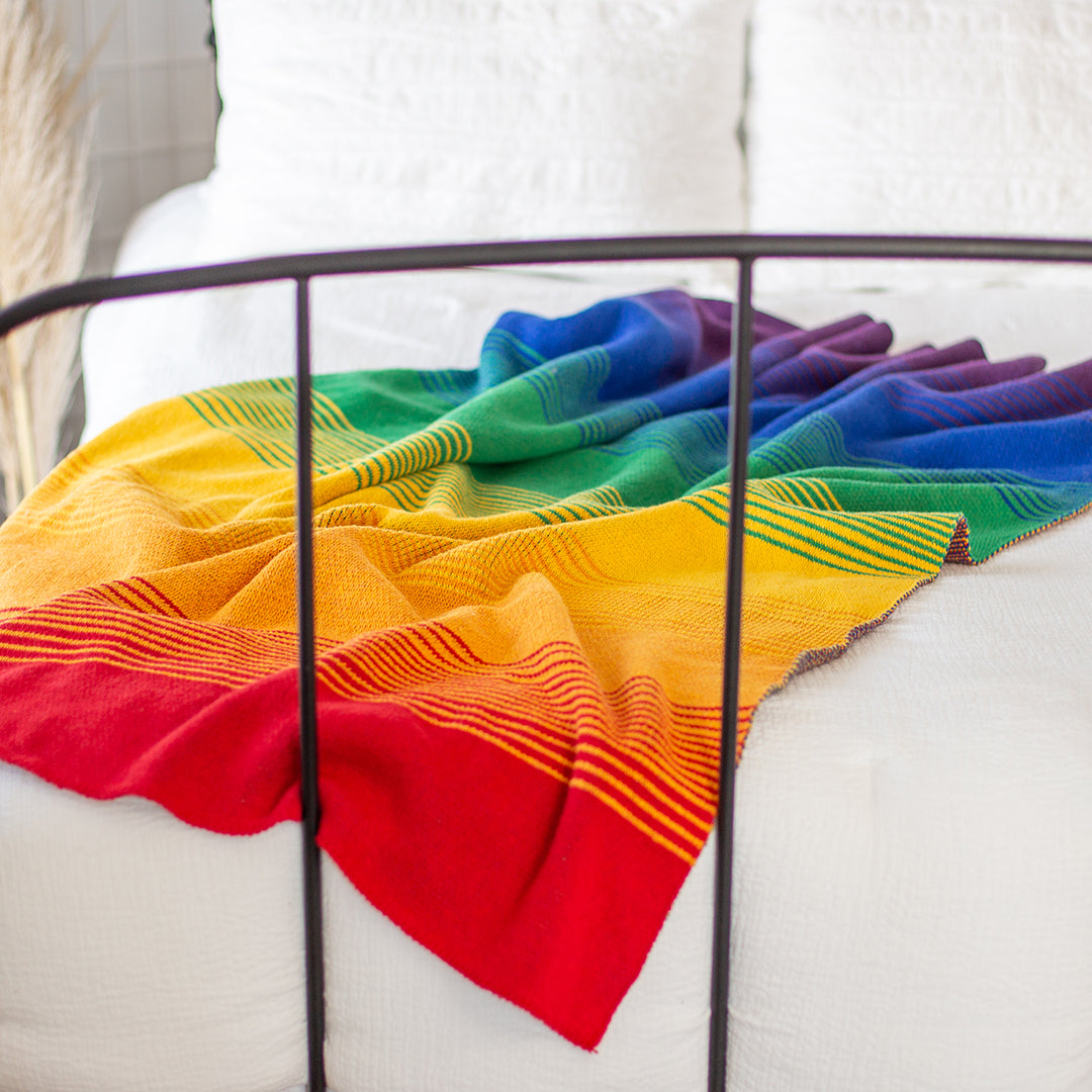 Rainbow Ombré Throw