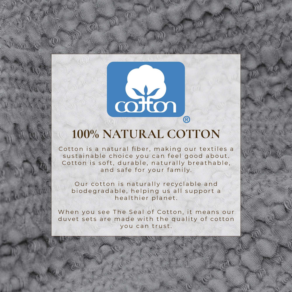 100% Cotton Honeycomb Waffle Duvet Set - Mattea Collection