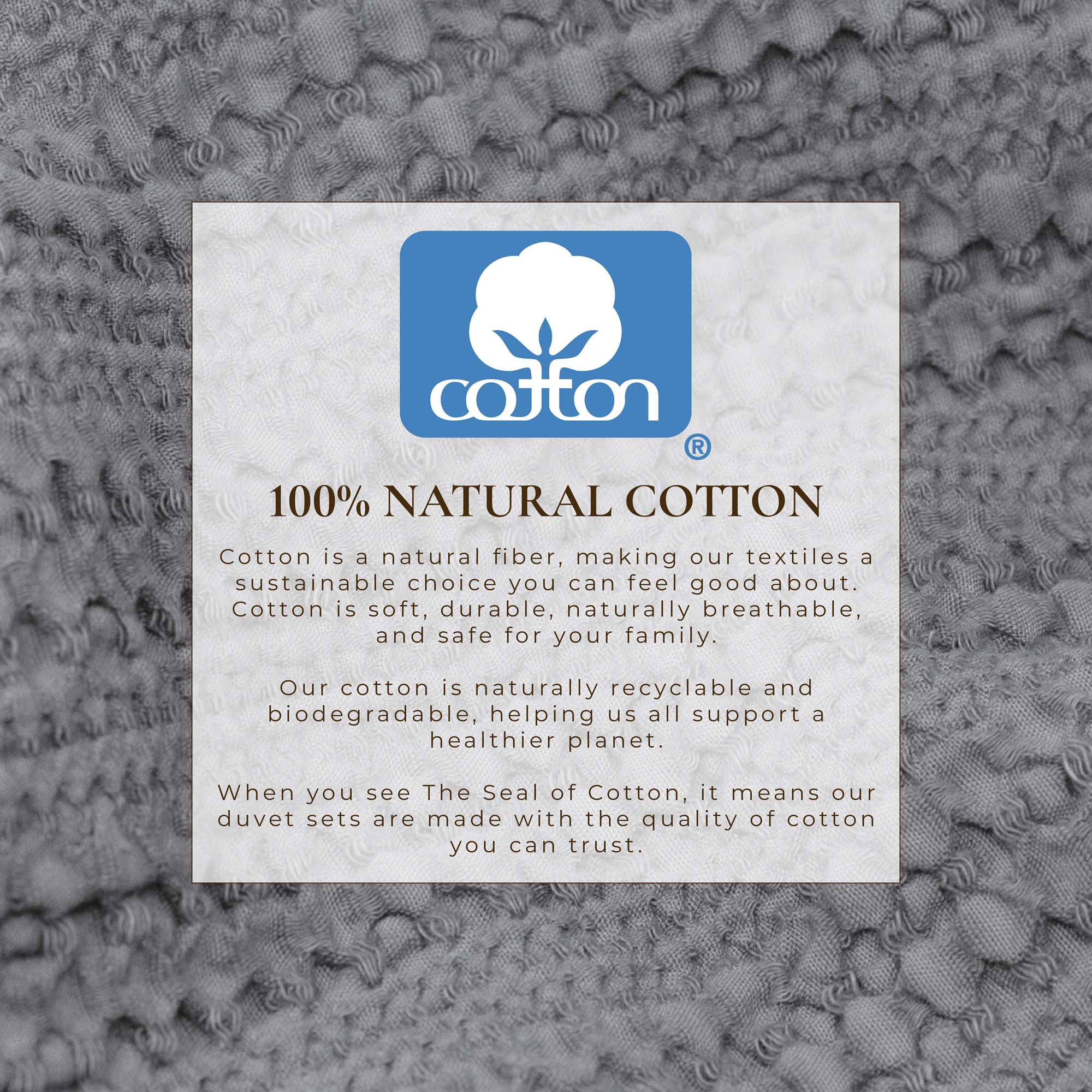 100% Cotton Honeycomb Waffle Duvet Set - Mattea Collection