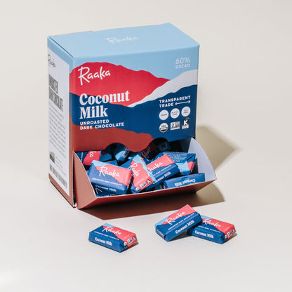 Coconut Milk Minis (Box of 100) - Raaka Chocolate