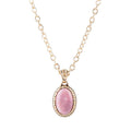 Rhodonite and Bronze Pendant Necklace