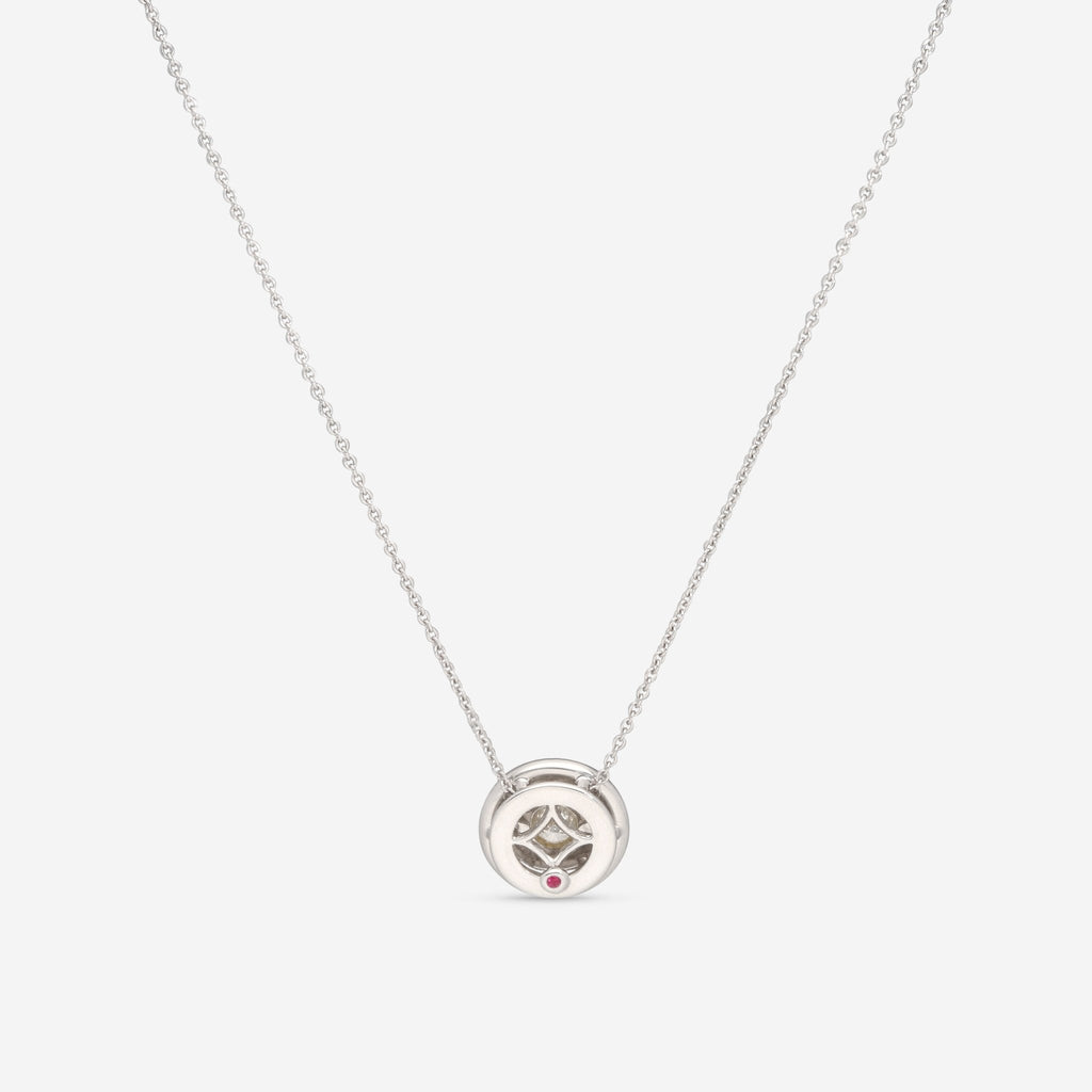 Roberto Coin 18K White & Yellow Siena Diamond Dot Large Pendant Necklace 111479AVCHX0
