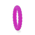 AMETHYST Stackable Twist Silicone Ring for Women Purple Comfort Fit Hypoallergenic by Thorsten - 2mm