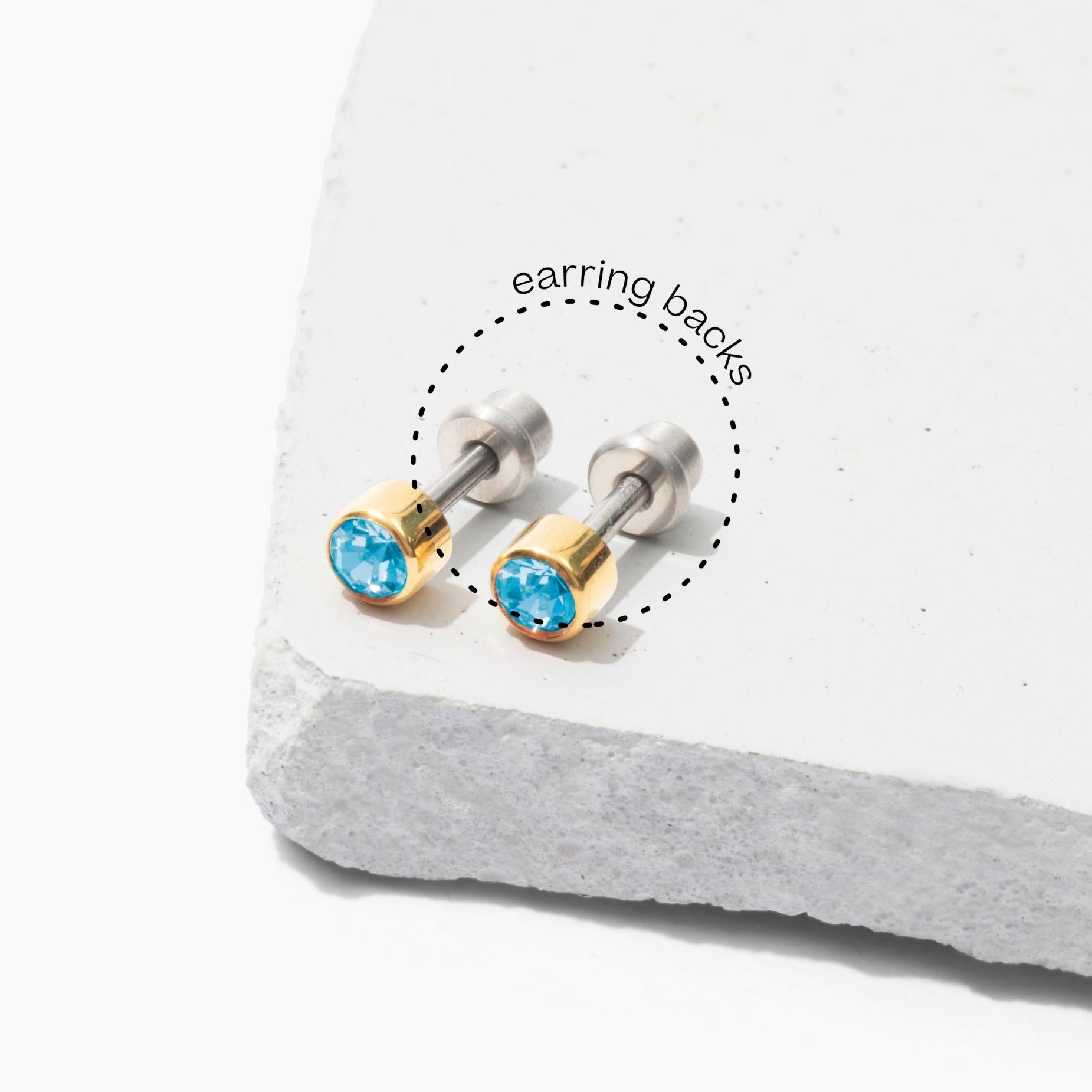 Spare Titanium Little Lux Screw-On Earring Backs