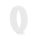 MOON Dual Groove Silicone Ring for Men and Women White Comfort Fit Hypoallergenic Thorsten - 8mm