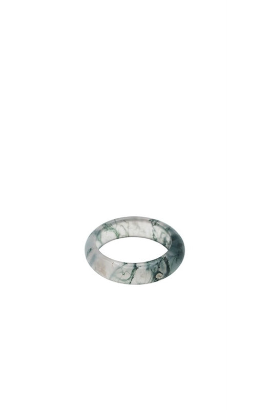 Seaweed  — Green Jade Stone Ring