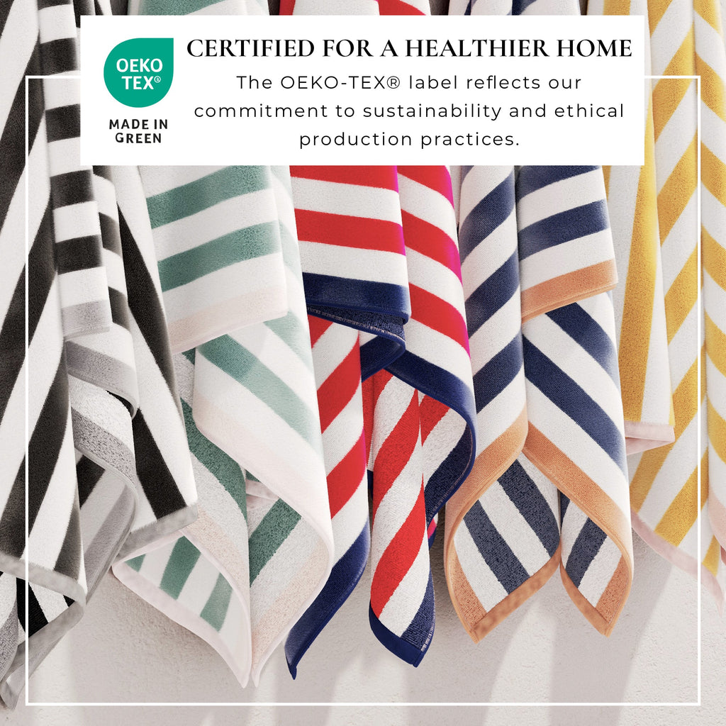 Oversized Striped Border Cabana Beach Towel - Santa Cruz