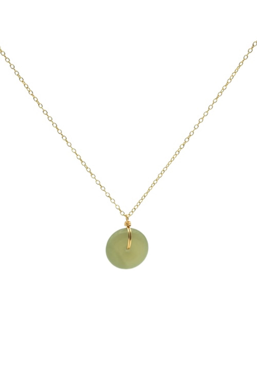 Coin — Green Jade Hollow Necklace