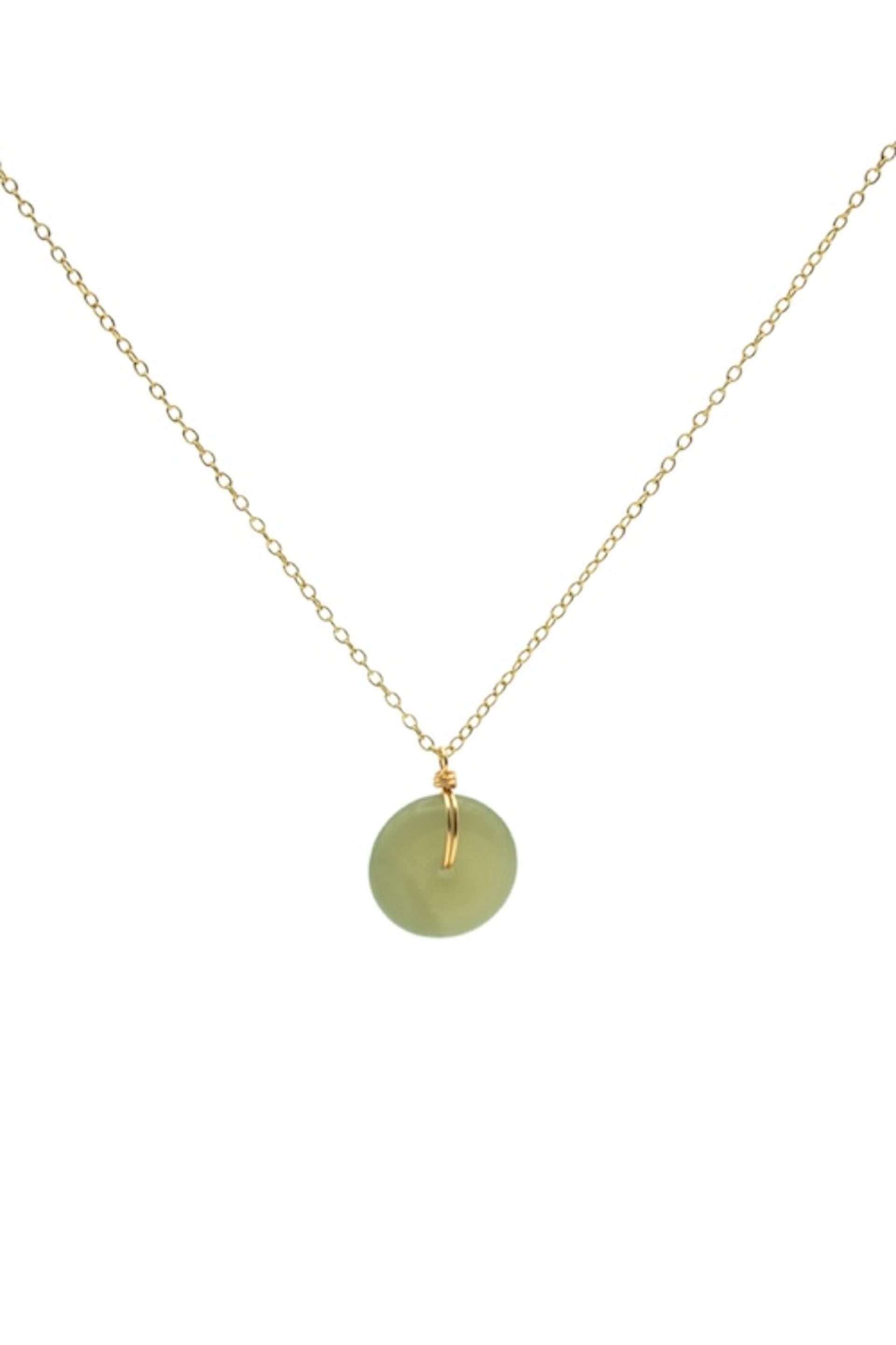 Coin — Green Jade Hollow Necklace