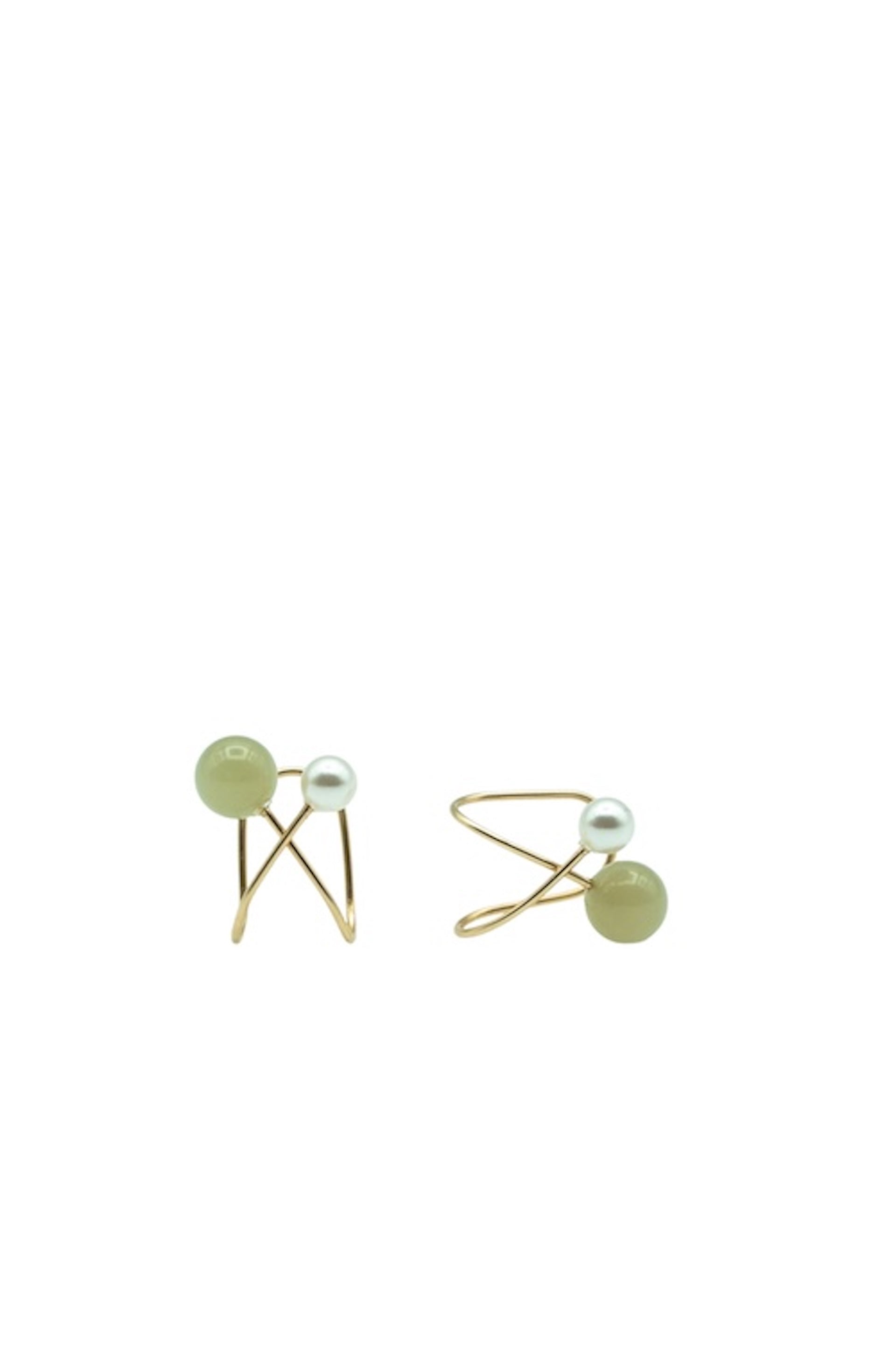 Colette — Jade and Pearl Ear Cuffs