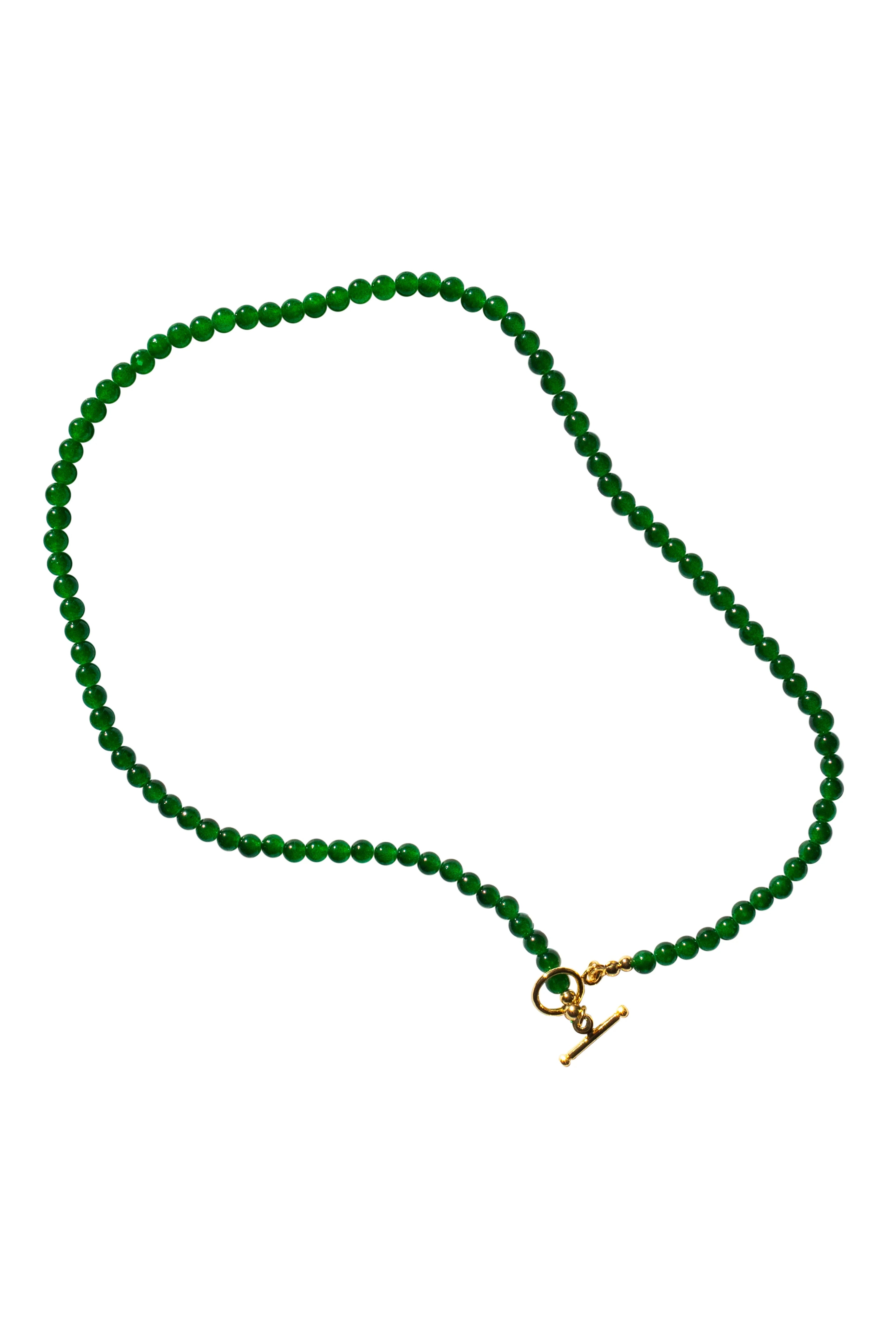 Forest — Green Chalcedony Beaded Necklace