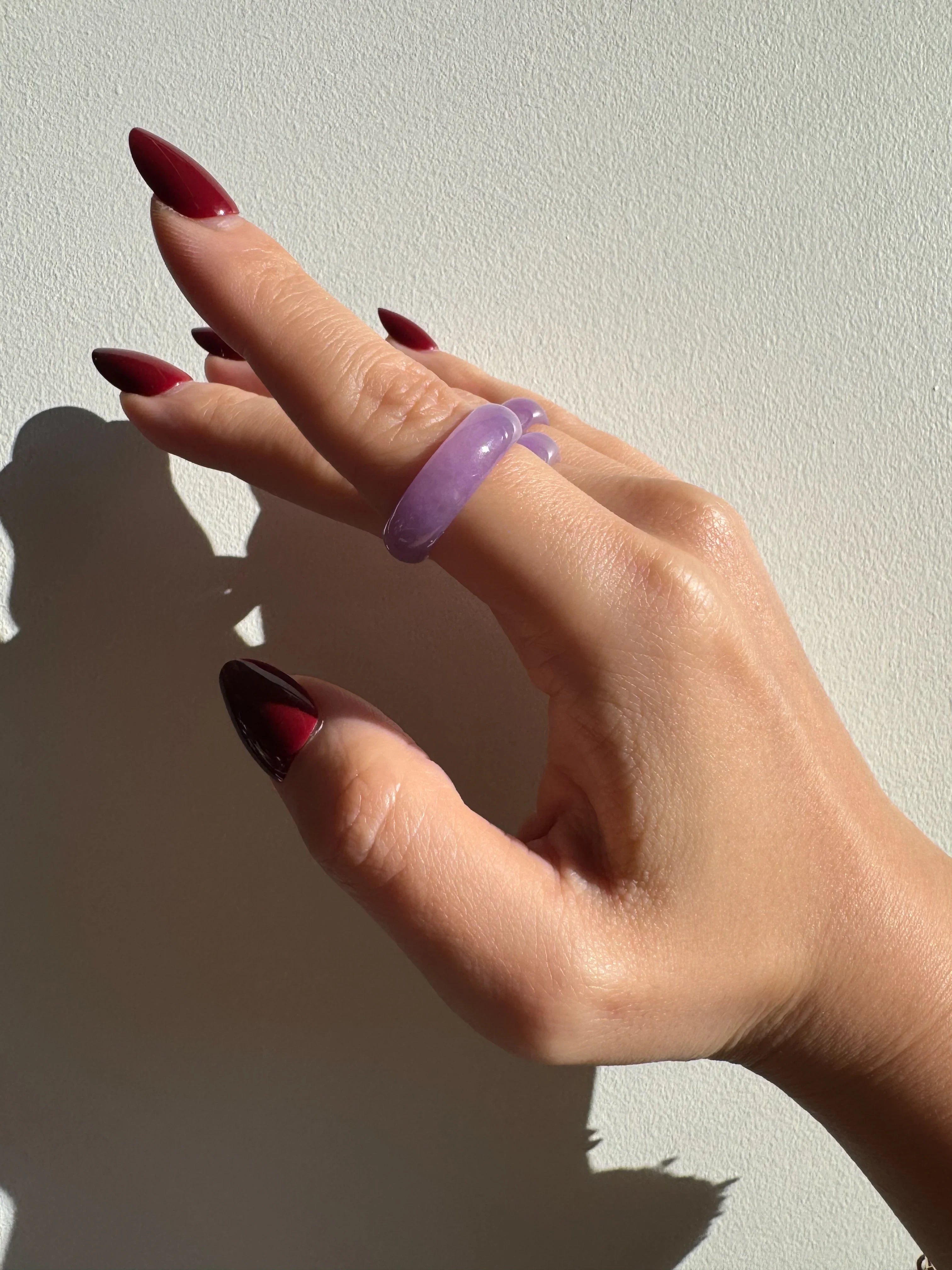 Lilac — Purple Jade Ring
