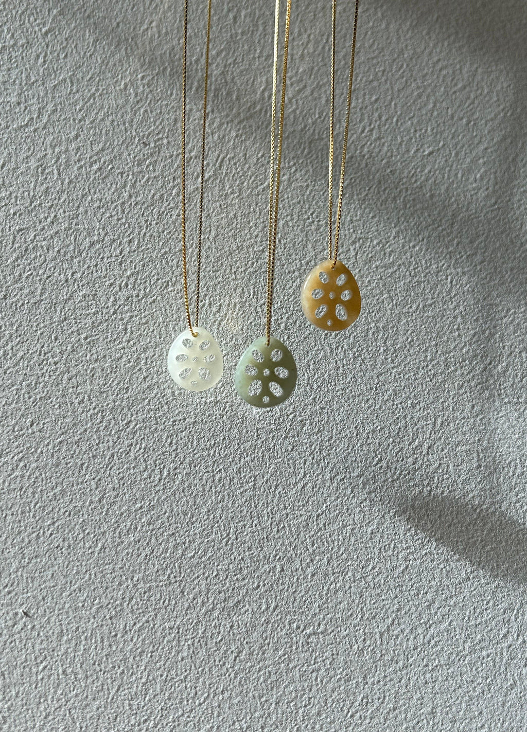 Lotus Root Jade Pendant Necklace