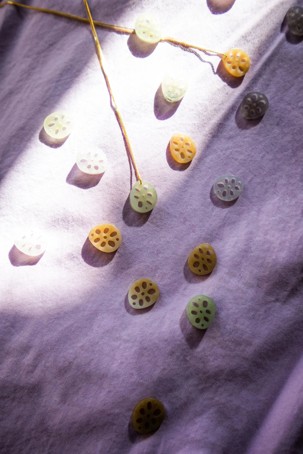 Lotus Root Jade Pendant Necklace