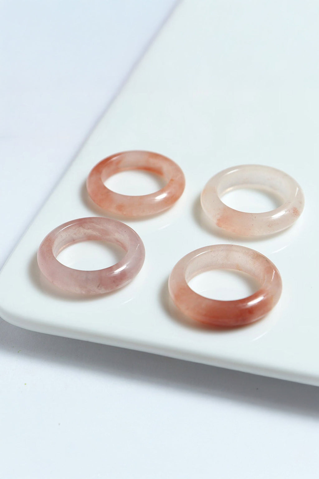 Peach Blossom — Pink Jade Stone Ring