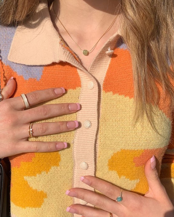 Beetle — Green Bead Jade Necklace