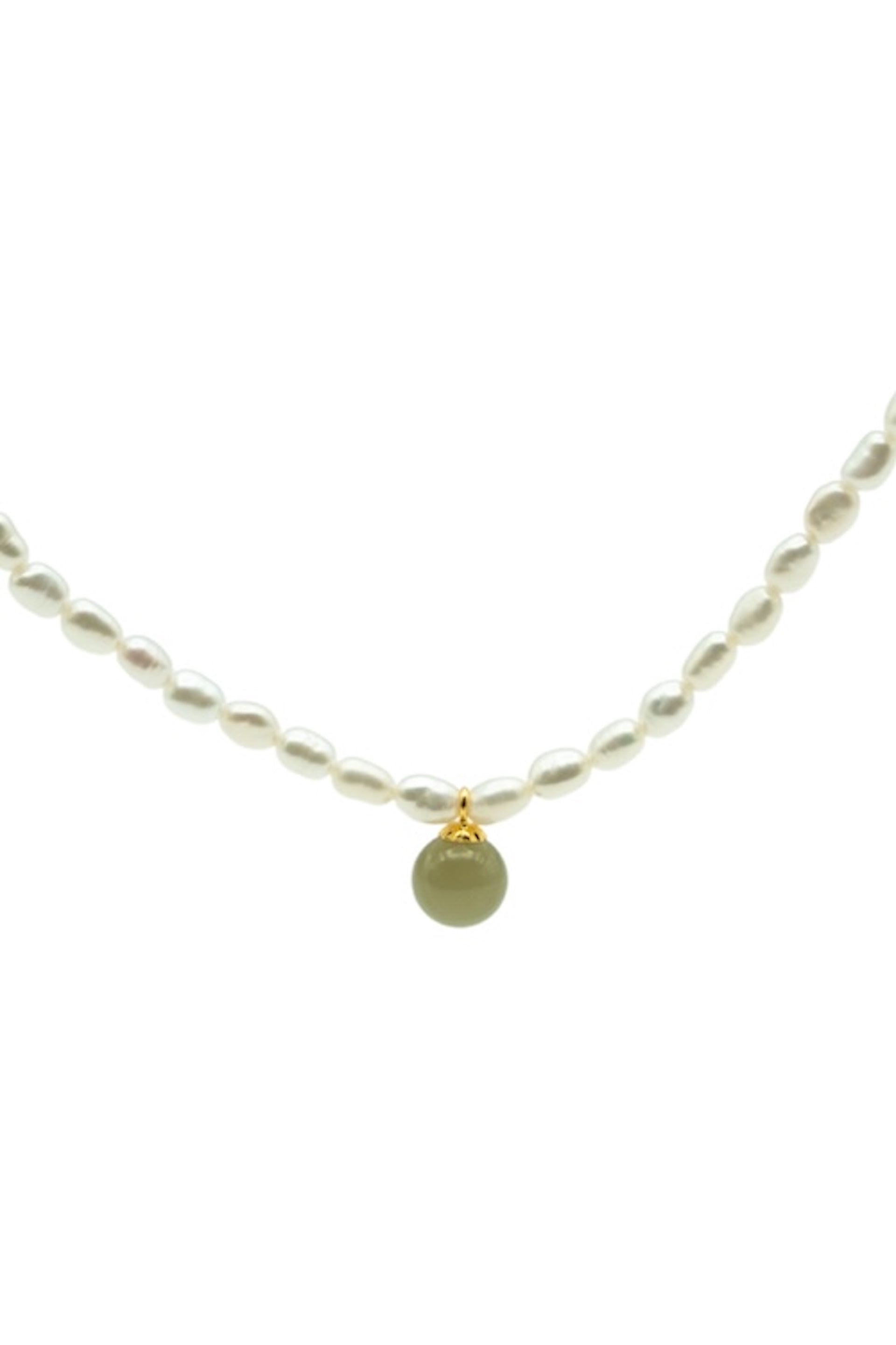 Belle — Pearl and Green Jade Choker