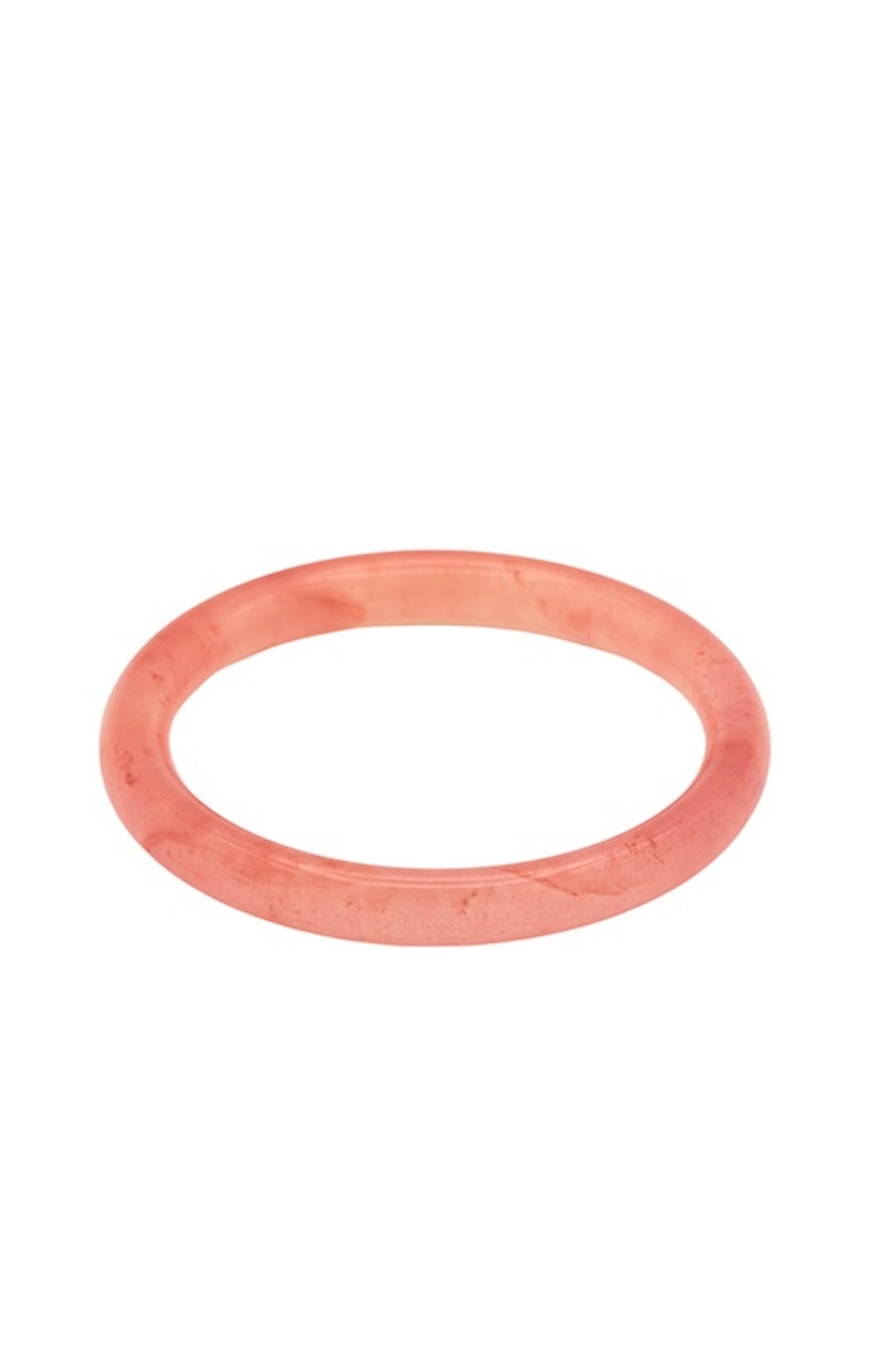Blush Skinny — Pink Skinny Round Jade Stone Bangle