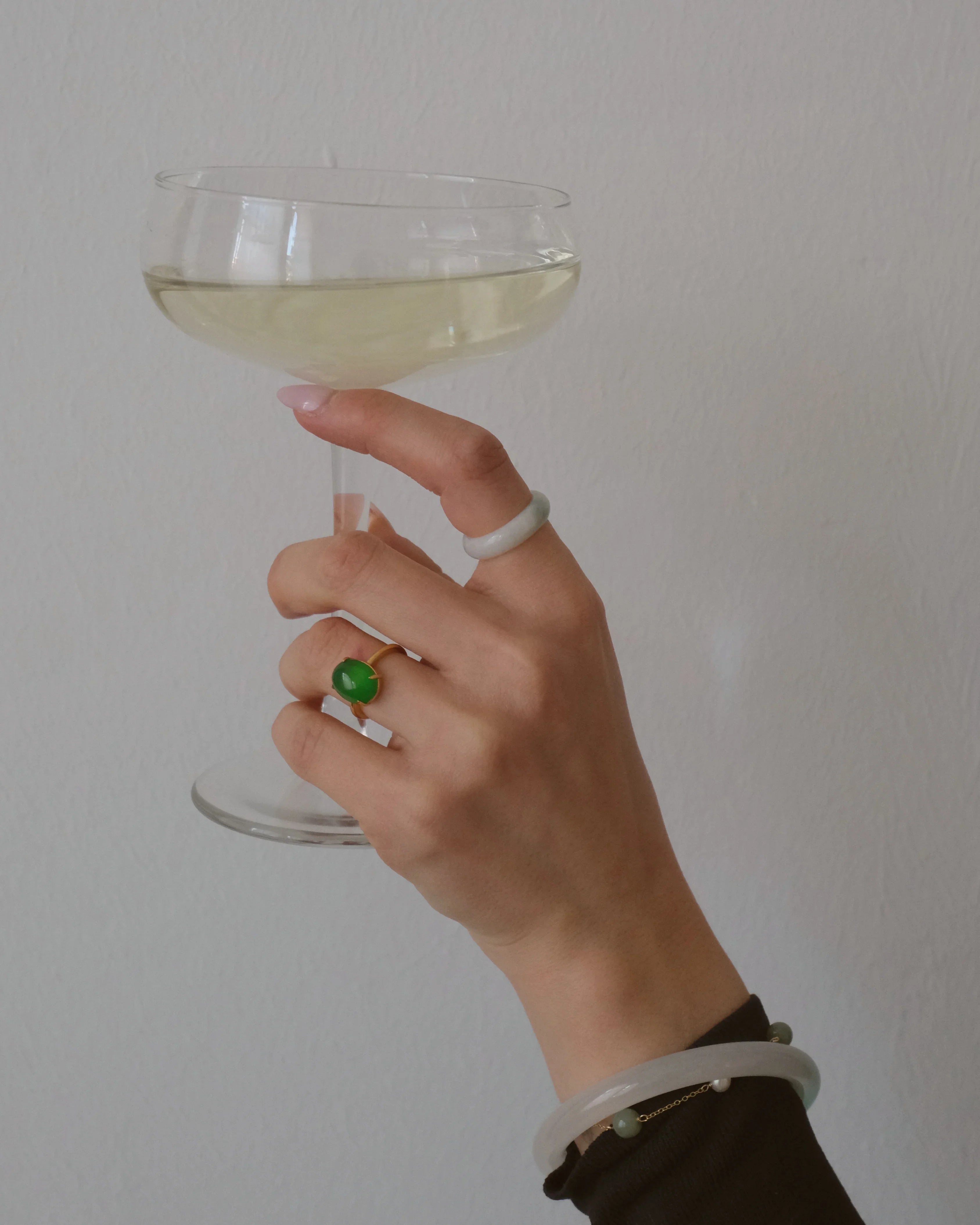 Dew — Green Jade Stone Ring