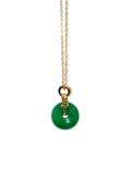 Donut — Green Jade Pendant Necklace