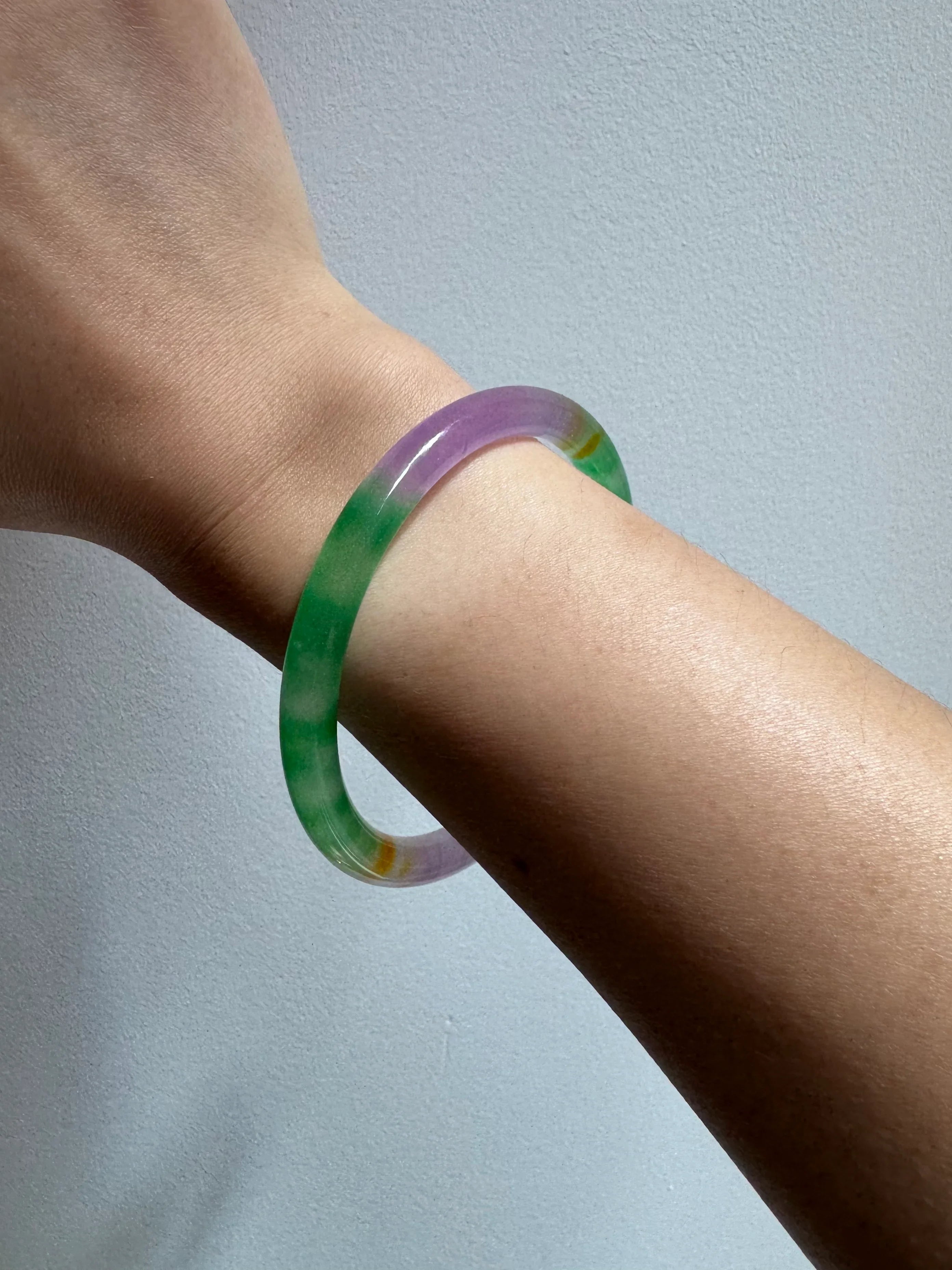 Lavender Field — Multicolor Jade Stone Bangle