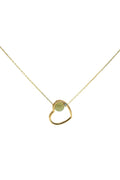 Maison Heart — Green Jade & Zircon Pendant Necklace