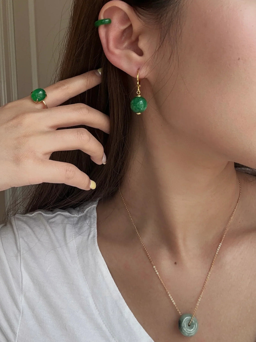 Nadene — Jade Drop Earrings