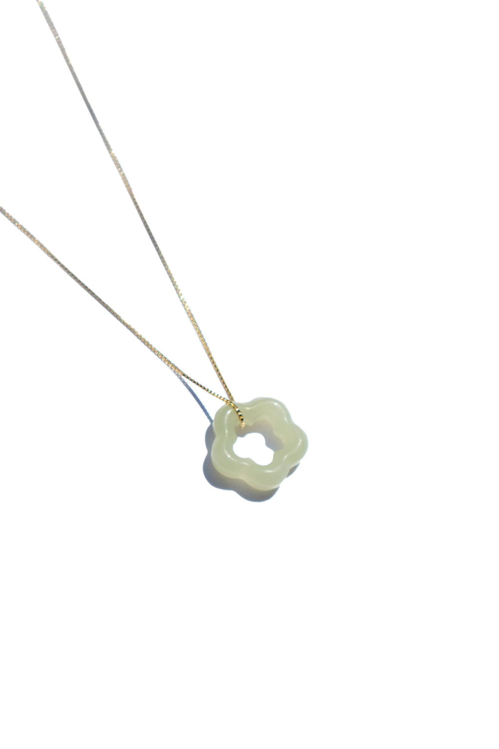 Plum Blossom — Green Jade Pendant Necklace