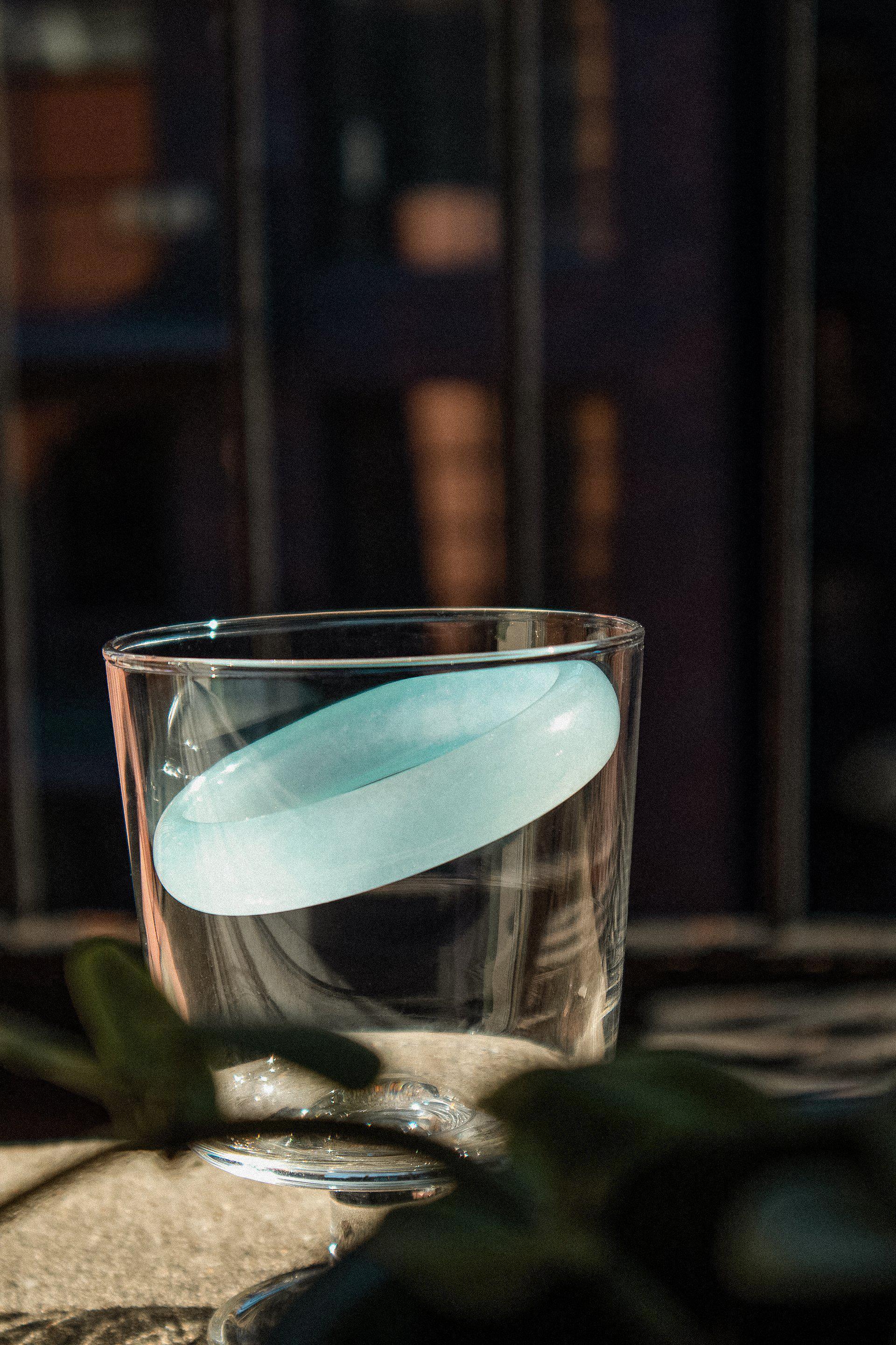 Silk Collection | Pool — Blue Jade Stone Bangle