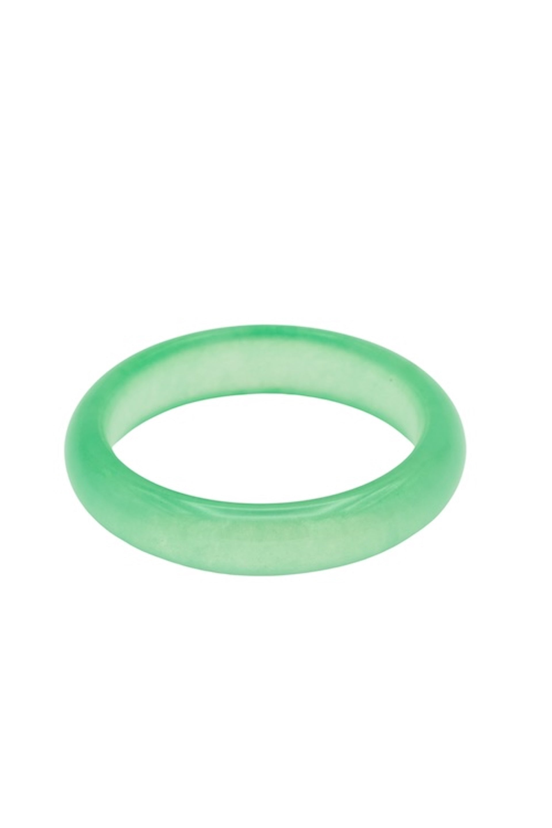 Silk Collection | Agave — Classic Cyan Jade Stone Bangle