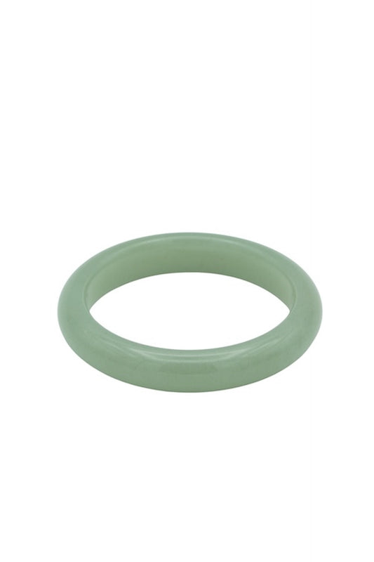 Smoke — Opaque Green Jade Stone Bangle