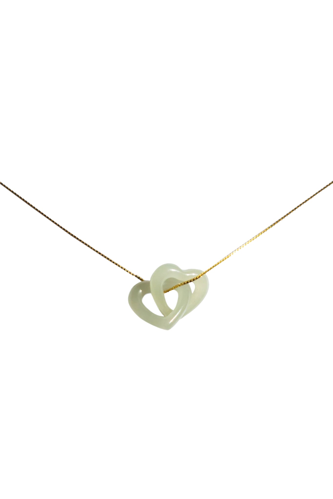 The Hearts — Interlocking Jade Pendant Necklace