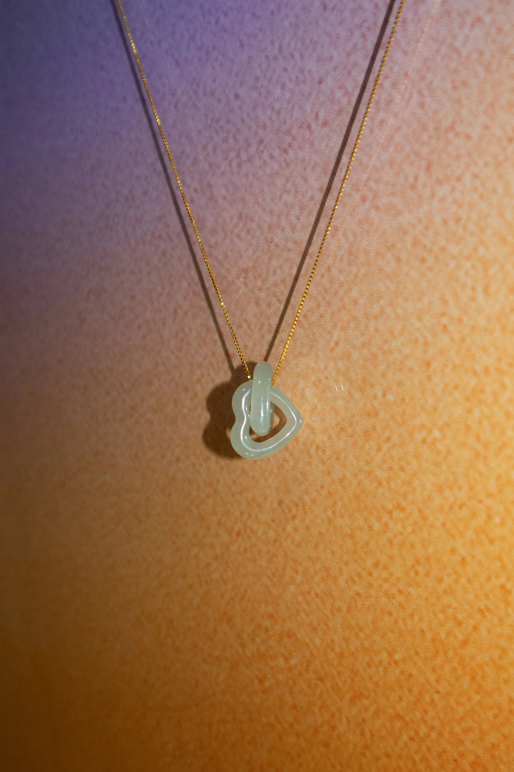 The Hearts — Interlocking Jade Pendant Necklace
