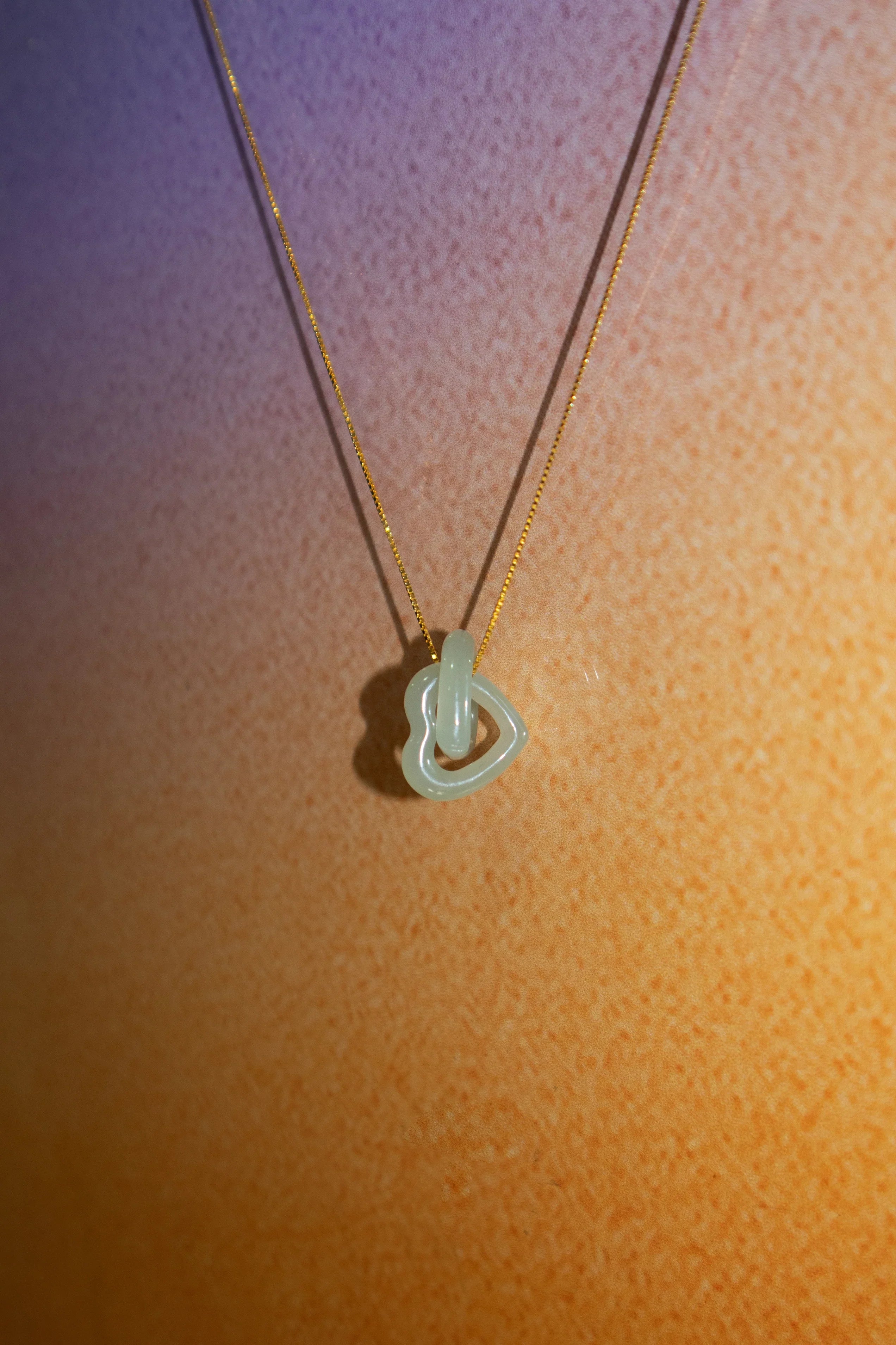 The Hearts — Interlocking Jade Pendant Necklace