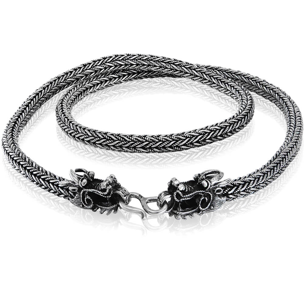 Silver Dragons Necklace