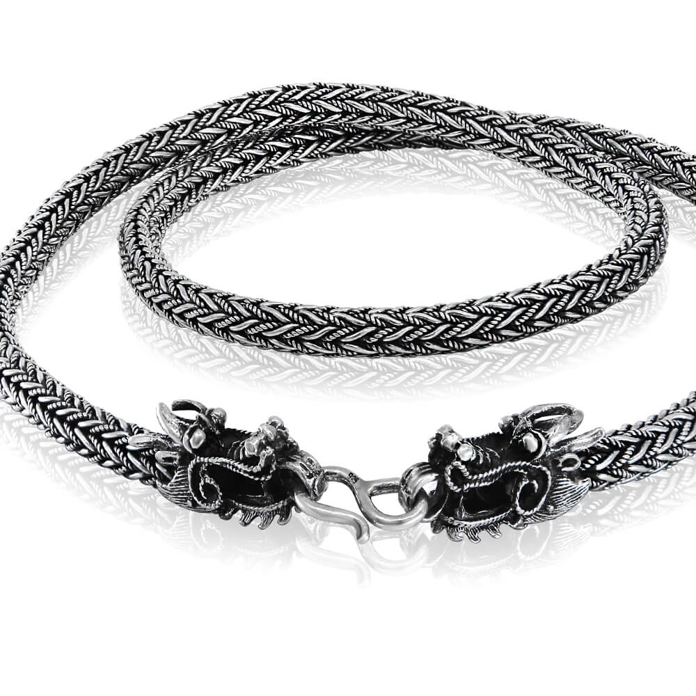 Silver Dragons Necklace