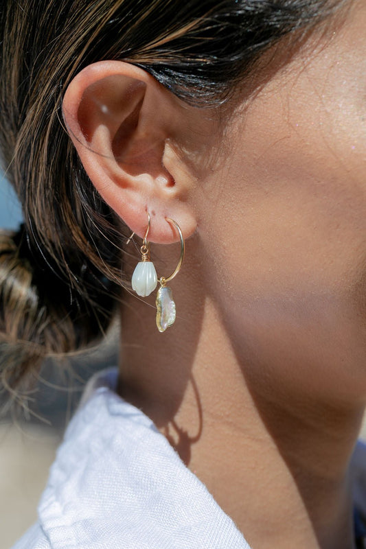 Simple Pikake Earrings - Kamakana