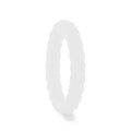 SNOW Stackable Twist Silicone Ring for Women White Comfort Fit Hypoallergenic Thorsten - 2mm