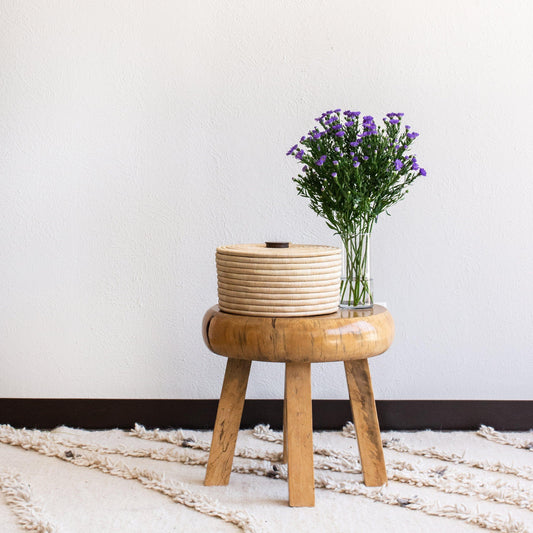 Sunga Small Ilala Palm Lidded Basket