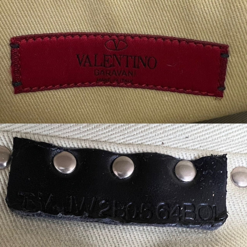 Valentino Rockstud Double Zip Purple Leather Crossbody Bag