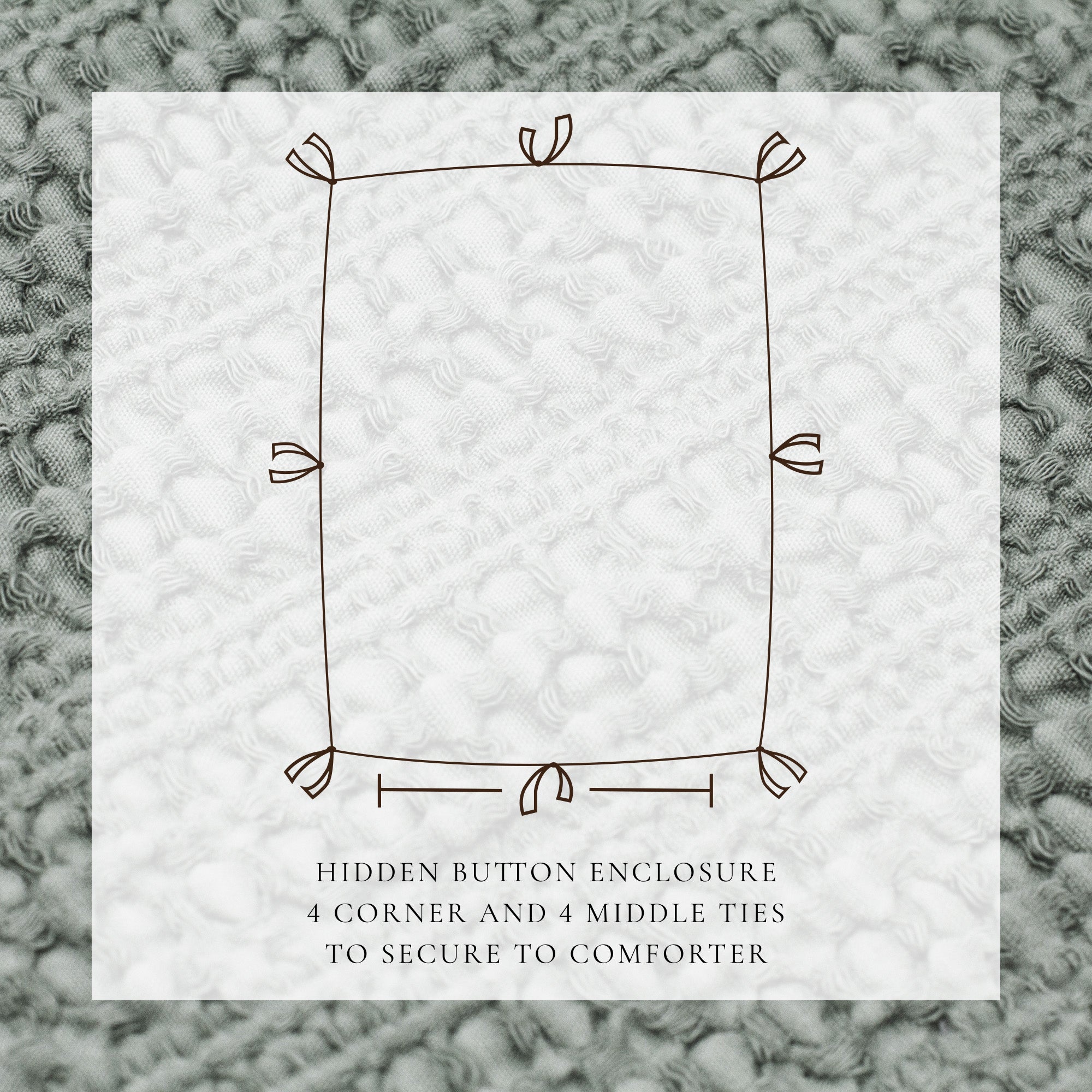 100% Cotton Honeycomb Waffle Duvet Set - Mattea Collection