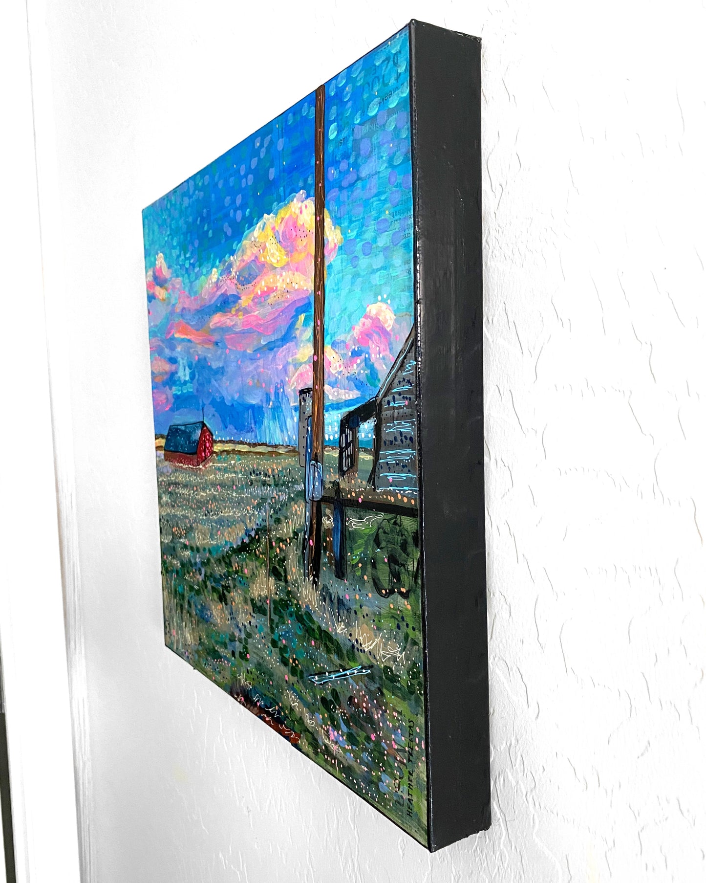 Twilight Sunset Farm - @ sptreuvyn ( Original Painting )
