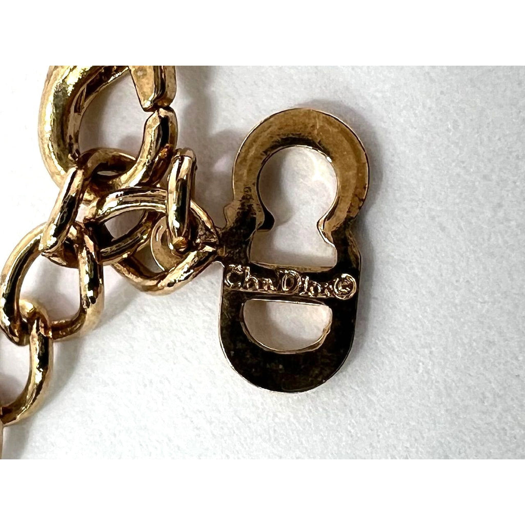 Christian Dior Multi Star Adjustable Silver Finish Necklace