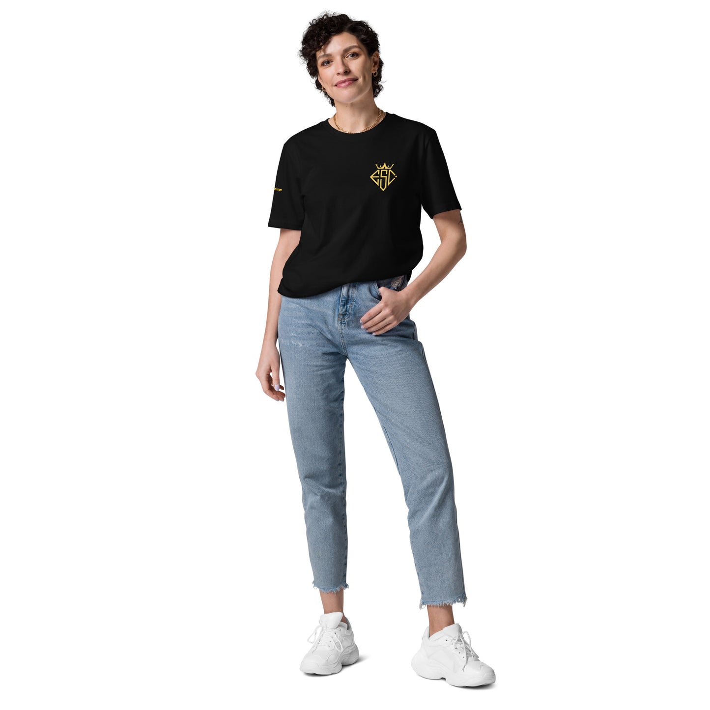 #CurateYourEscape Unisex organic cotton t-shirt