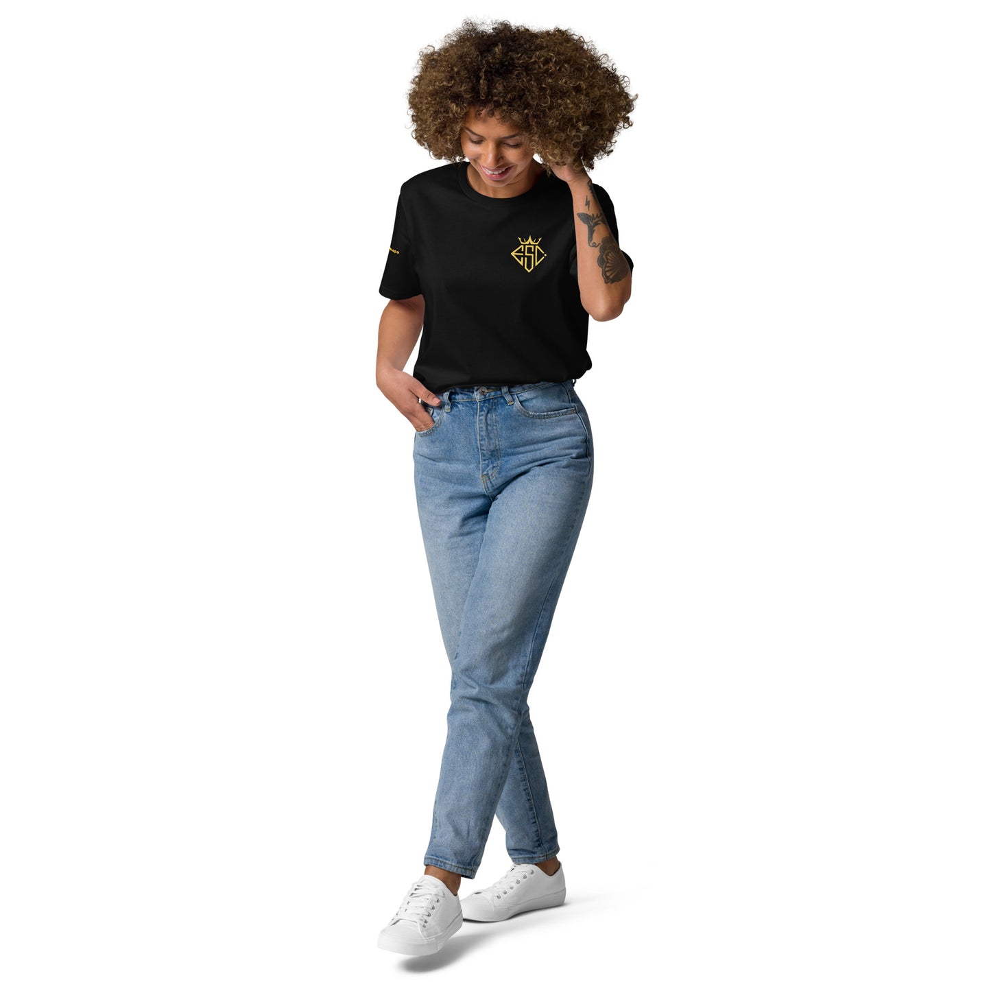 #CurateYourEscape Unisex organic cotton t-shirt