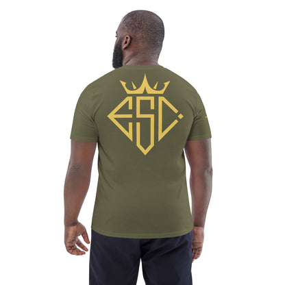 #CurateYourEscape Monogram Unisex organic cotton t-shirt