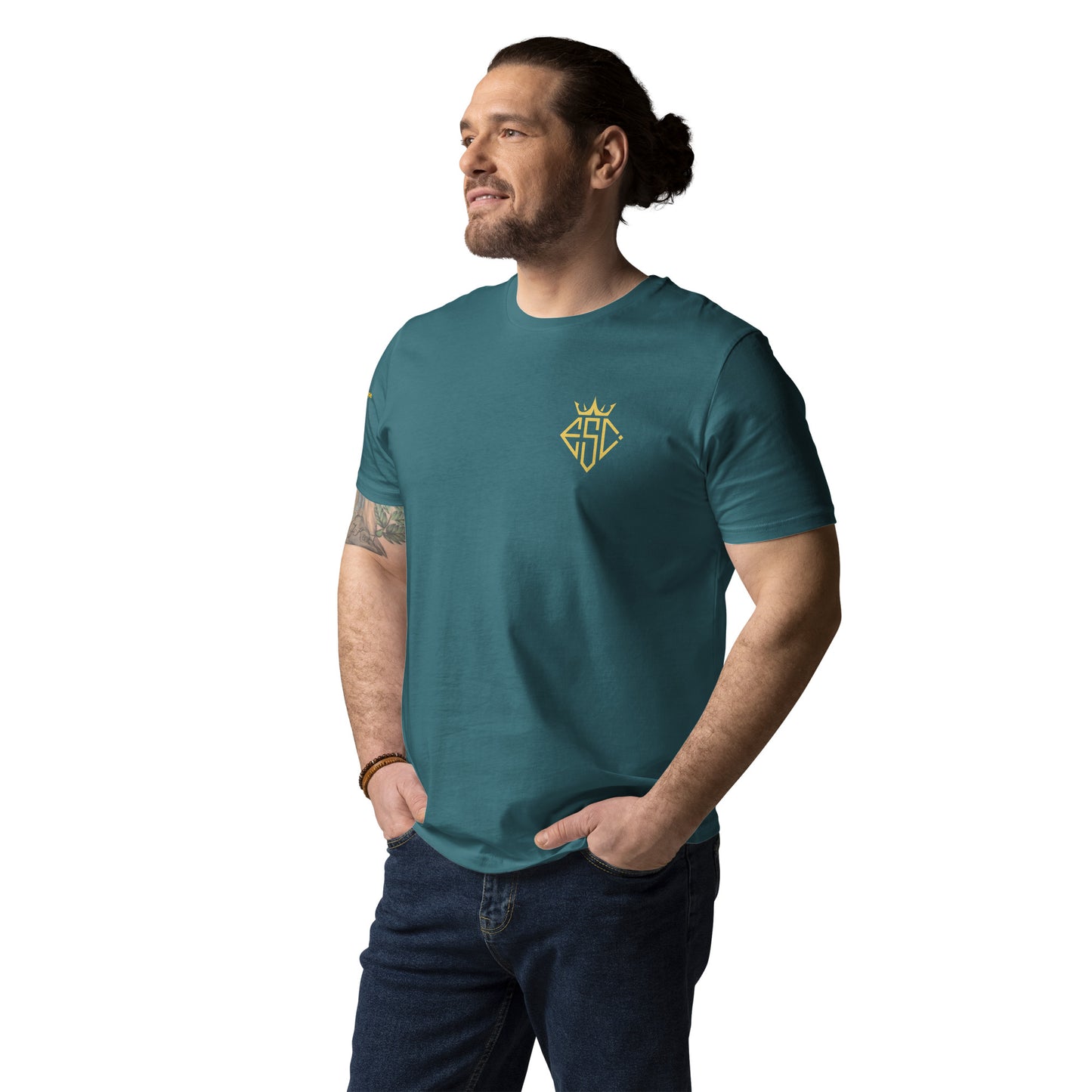 #CurateYourEscape Unisex organic cotton t-shirt